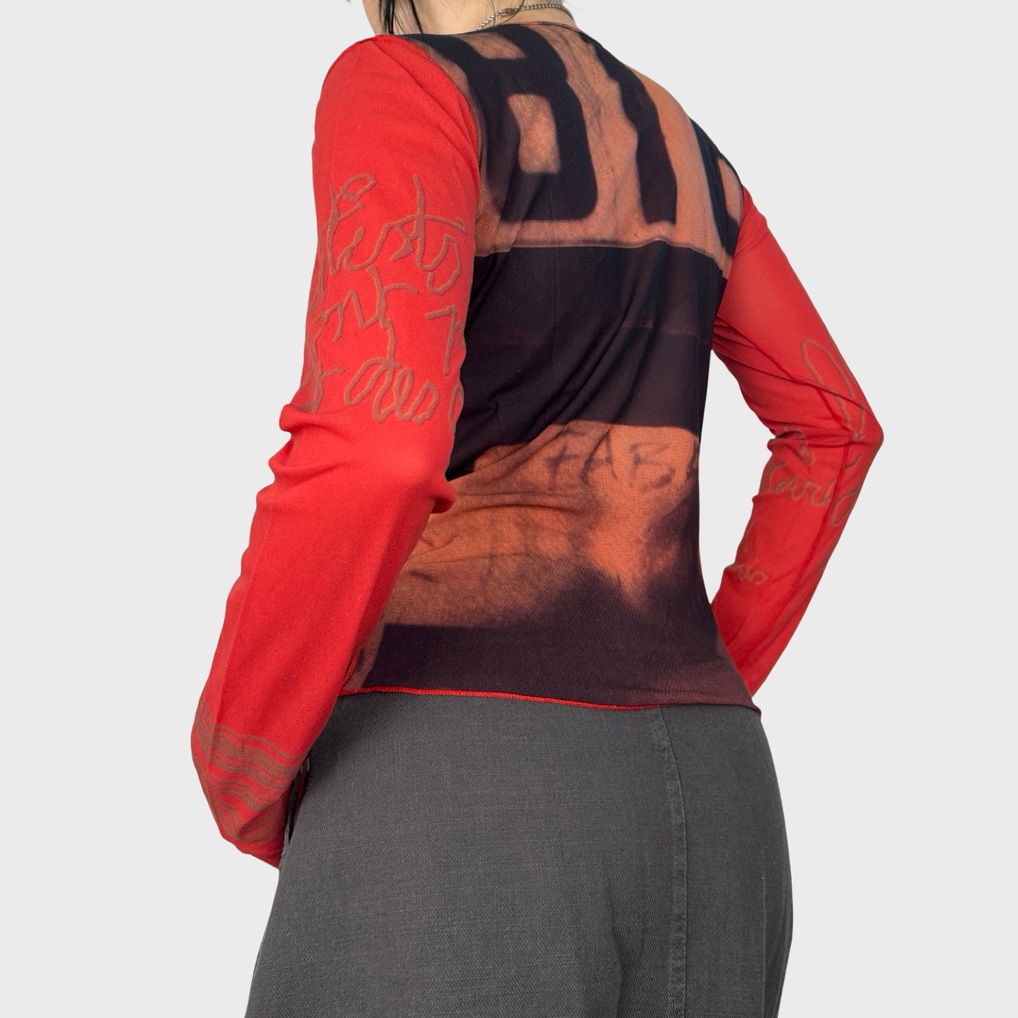 Cop Copine Graphic Mesh Long Sleeve - M