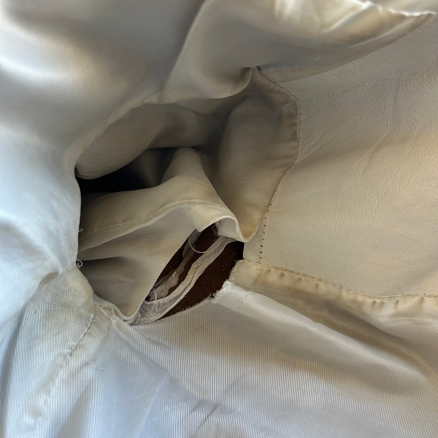 Miss Sixty White Faded Leather Jacket - S