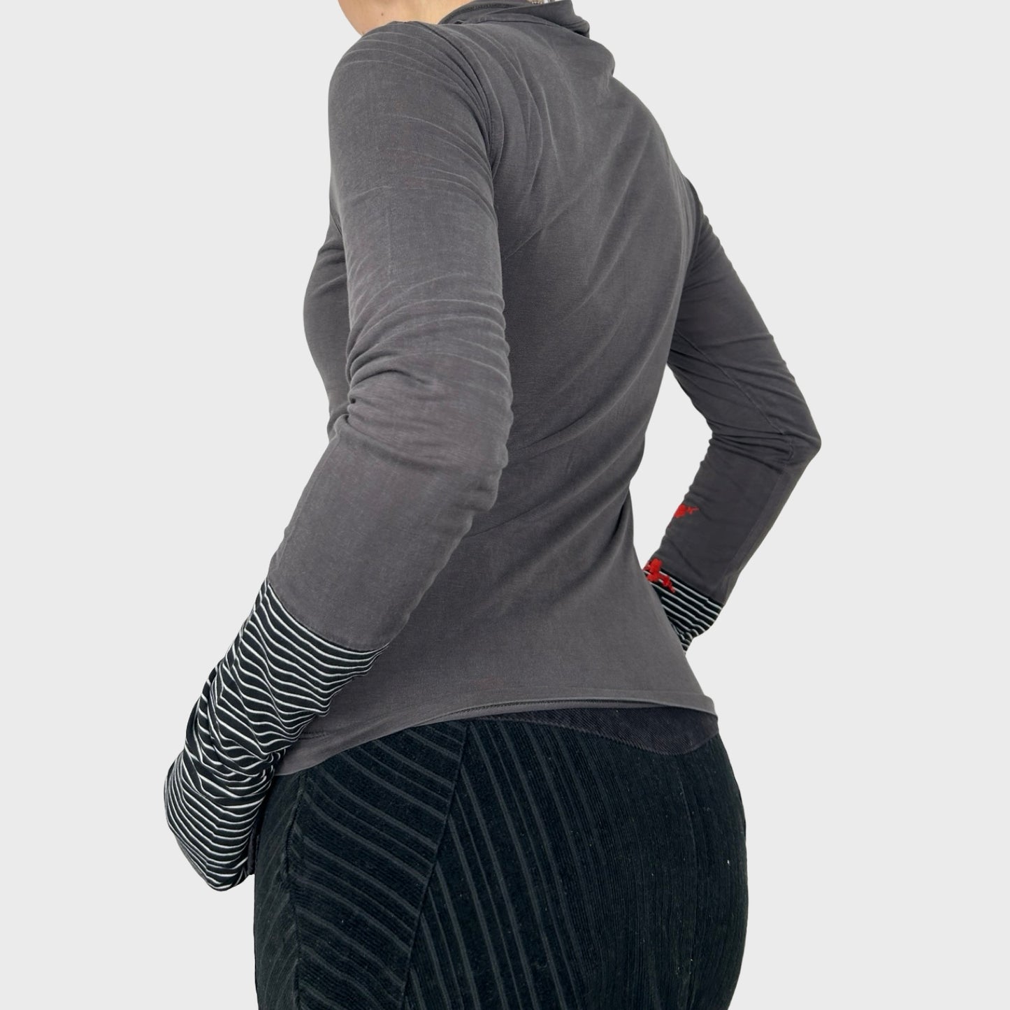 Cop Copine Long Sleeve Top with Thumb Holes - S/M