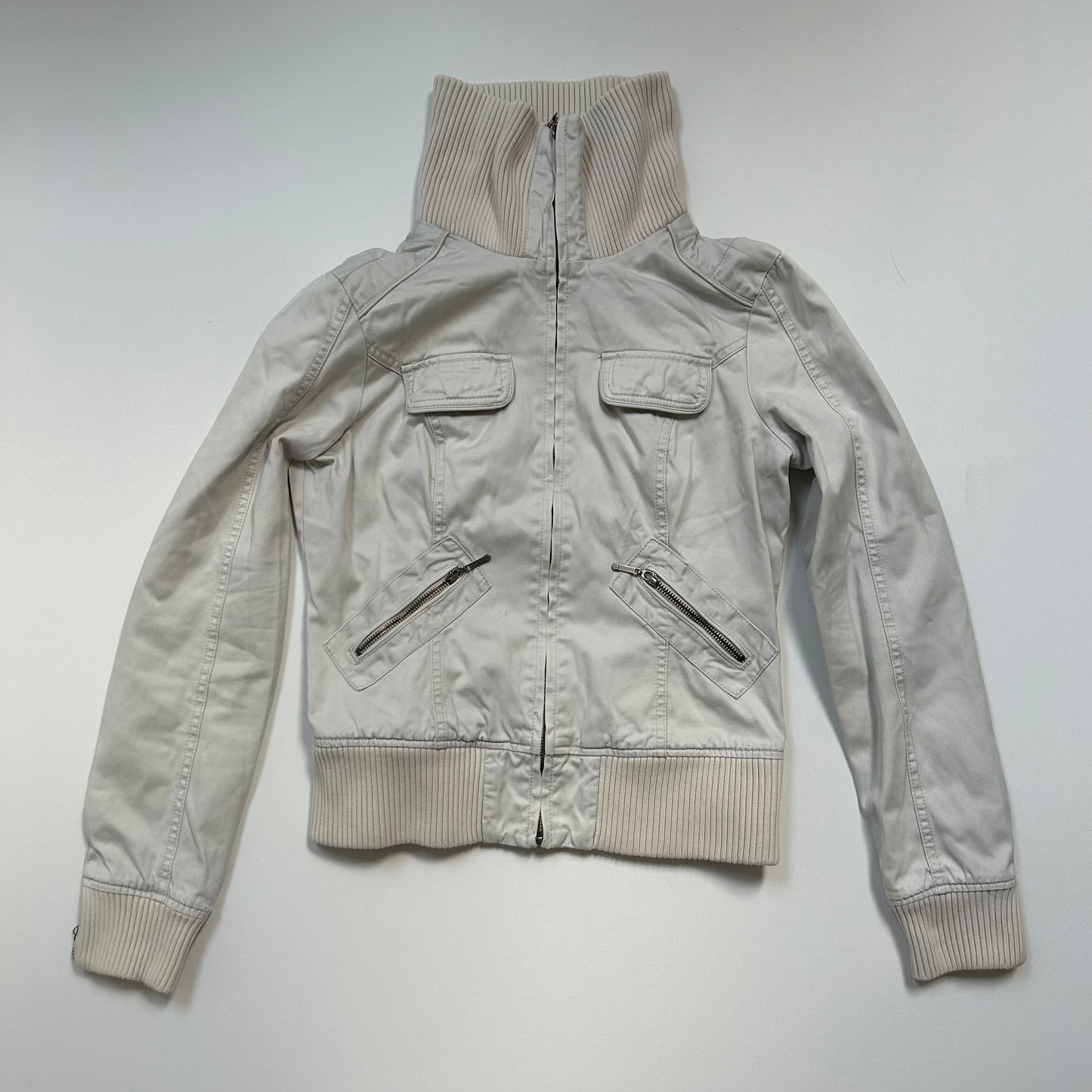 White Zip-Up Jacket