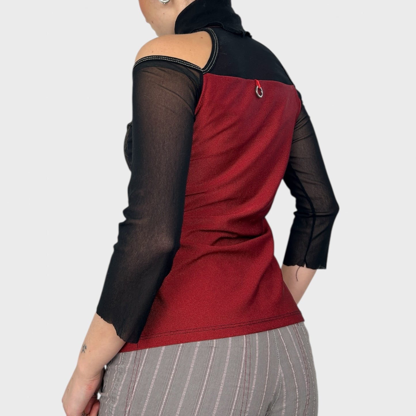 Save the Queen Mesh Graphic Top - M
