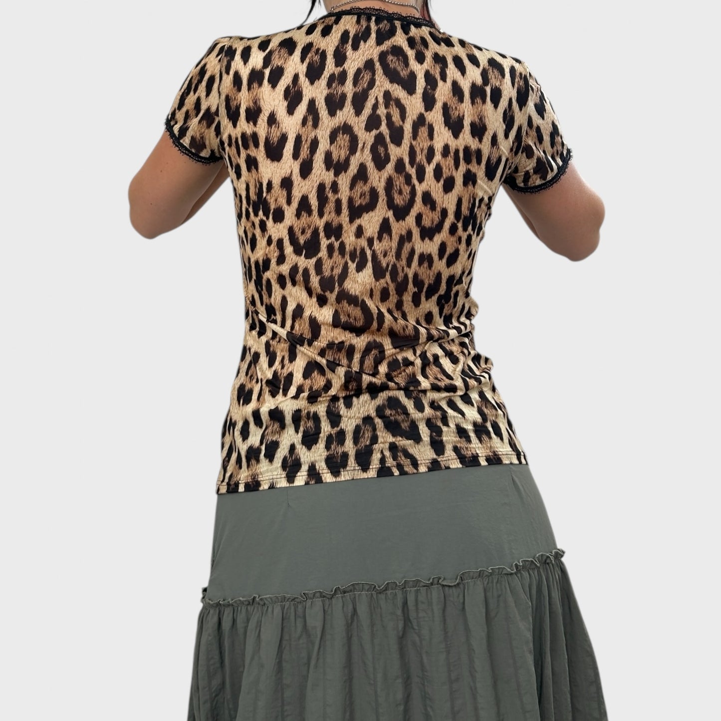 Roberto Cavalli Leopard Print Top - M