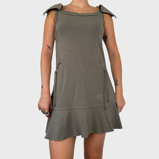 Cop Copine Khaki Babydoll Mini Dress - S