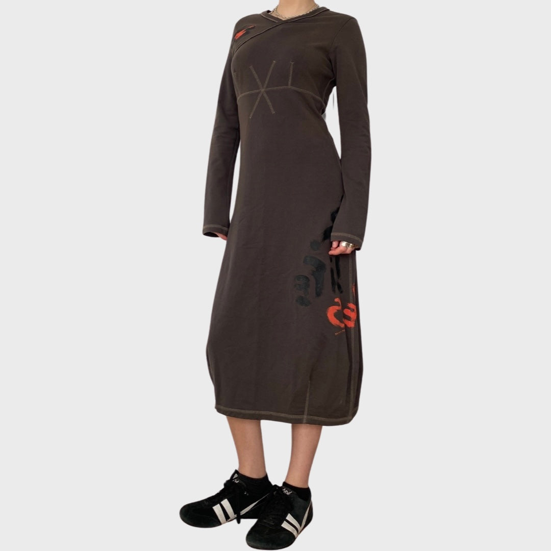 Cop Copine brown midi dress