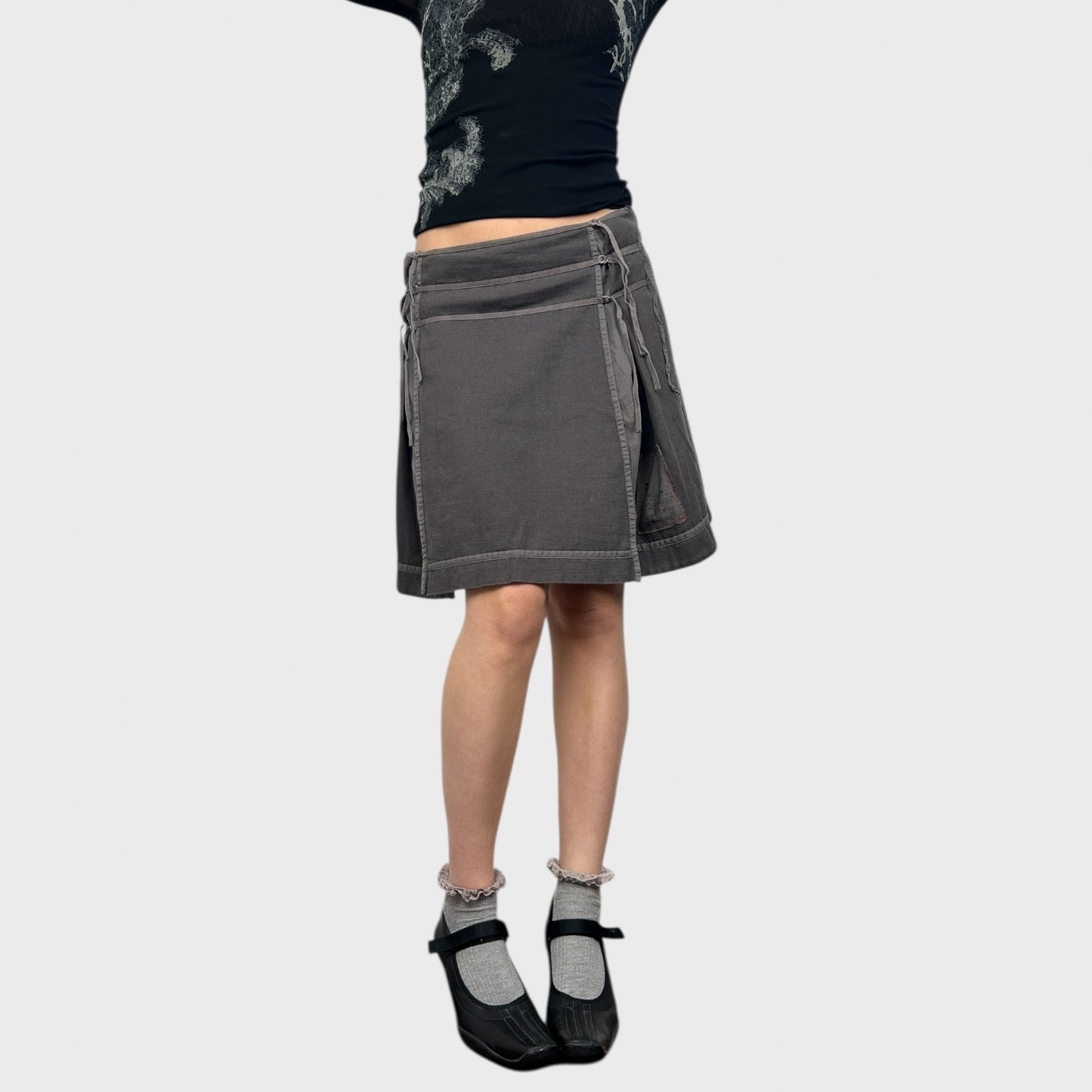 Cop Copine Tie-Front Adjustable Midi Skirt – M-XL