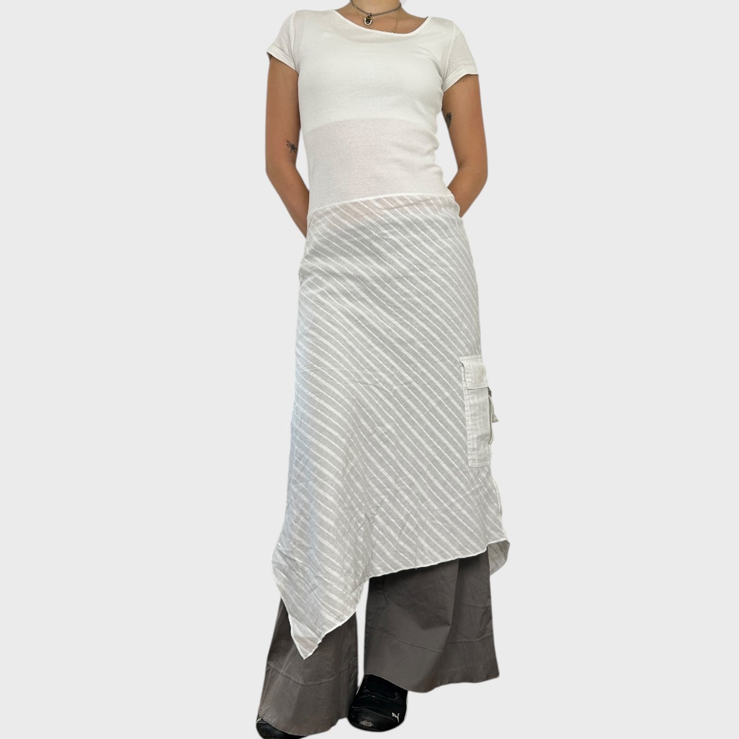 Cop Copine White Midi Dress - Size S