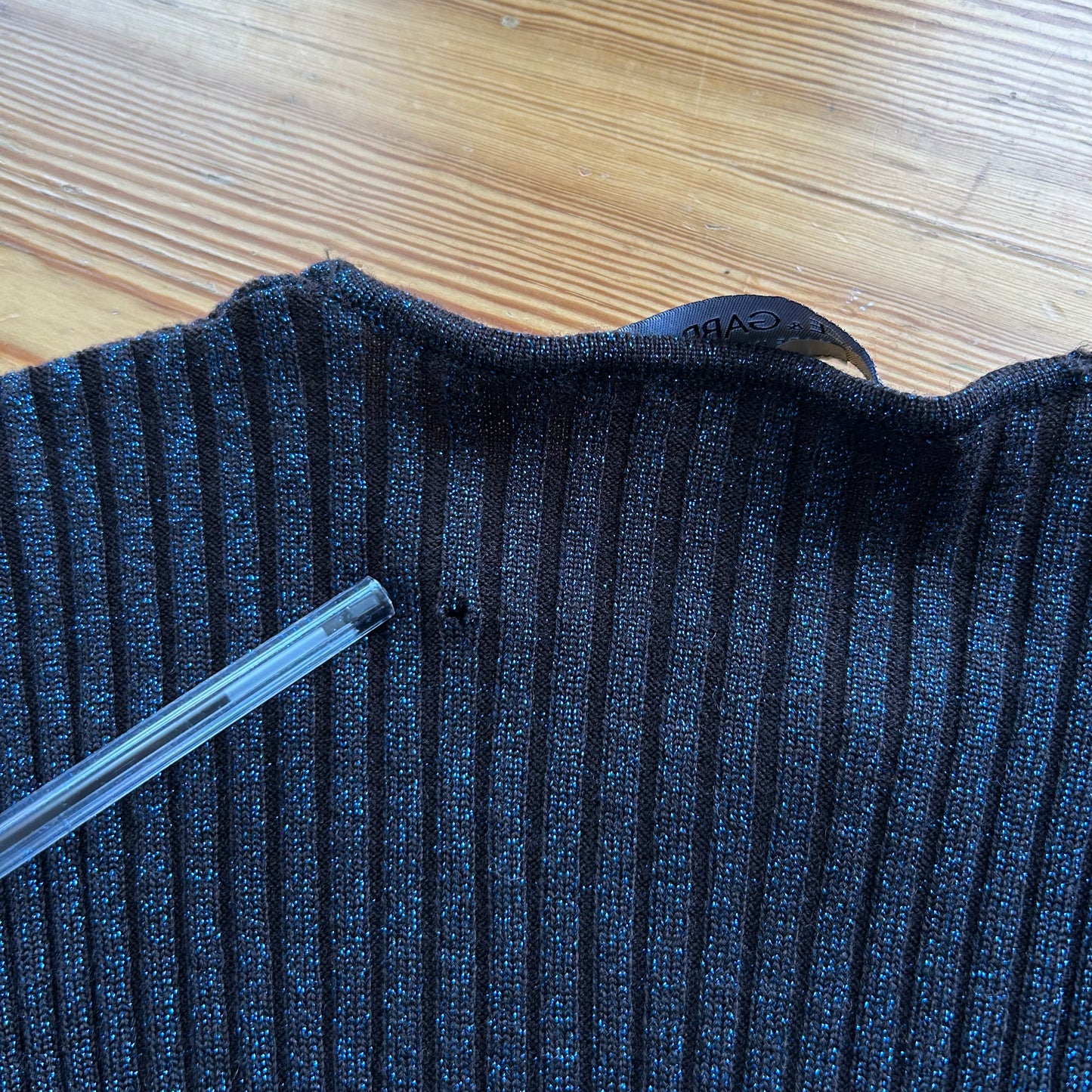 Dolce & Gabbana Shimmery Ribbed Knit Top - S