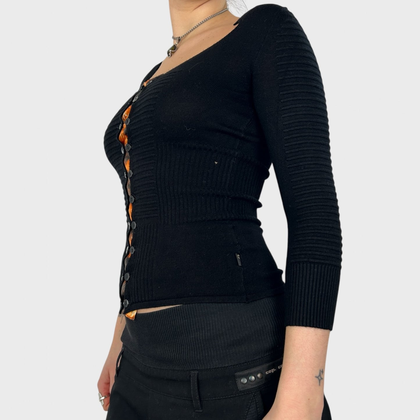 Roberto Cavalli Button Knit Top - XS/S