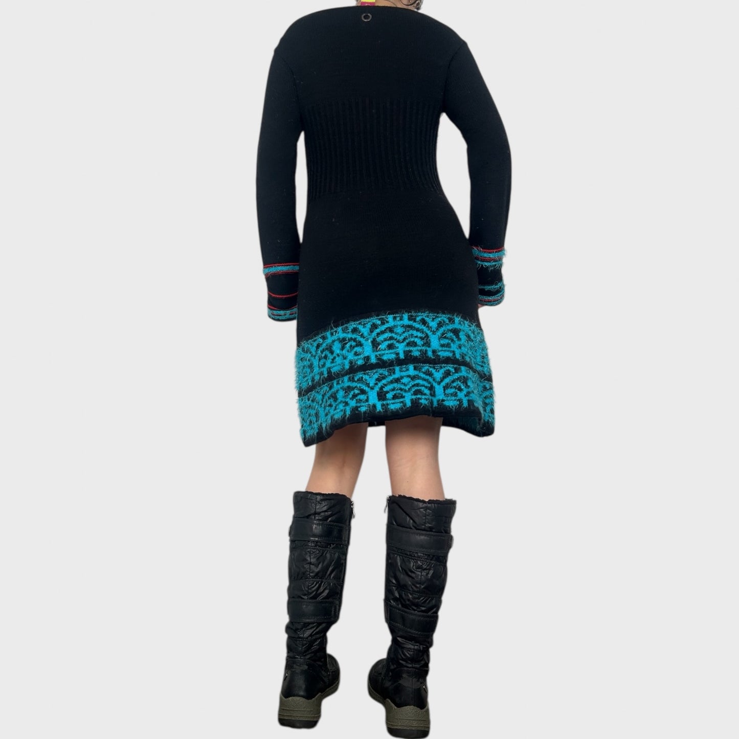 Save The Queen Graphic Knit Midi Dress - S/M