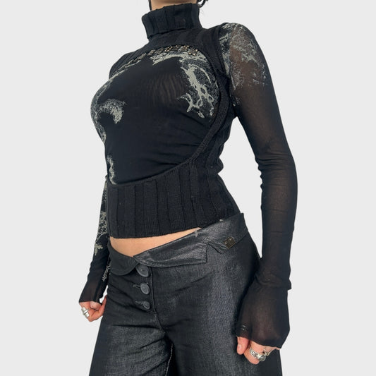 Save The Queen Cut-Out Knit Jumper – S