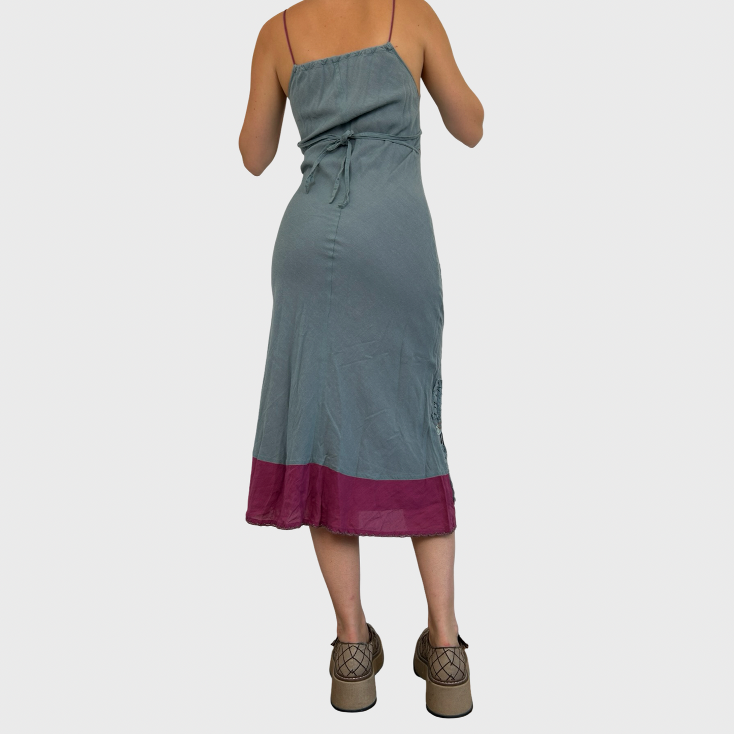 Cop Copine Blue Graphic Summer Dress - S