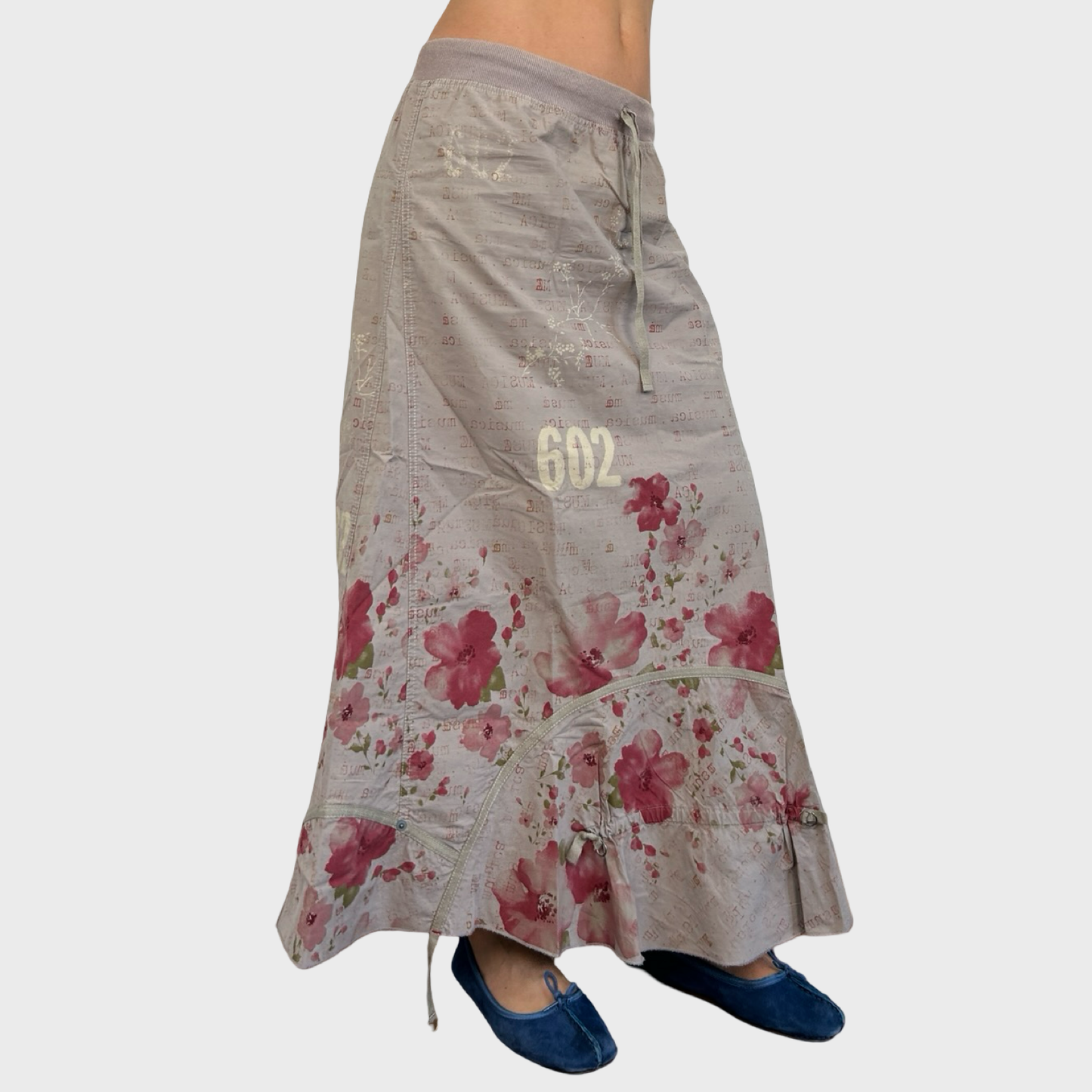 Cop Copine Graphic Floral Maxi Skirt - M/L