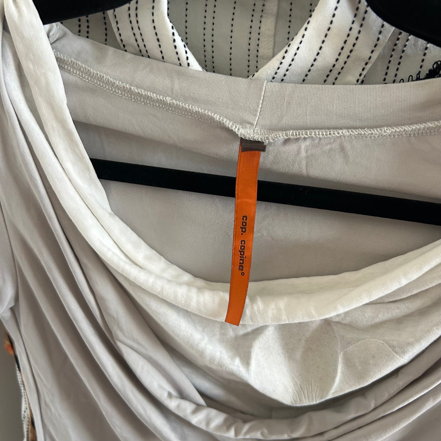 Cop Copine Grey Cowl Neck Slinky Top - S