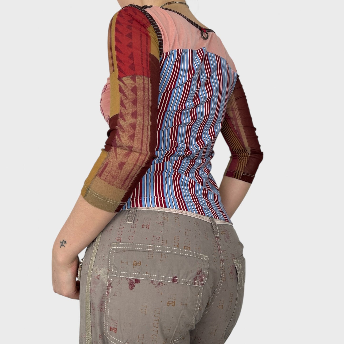 Save the Queen Graphic Mesh Top - M