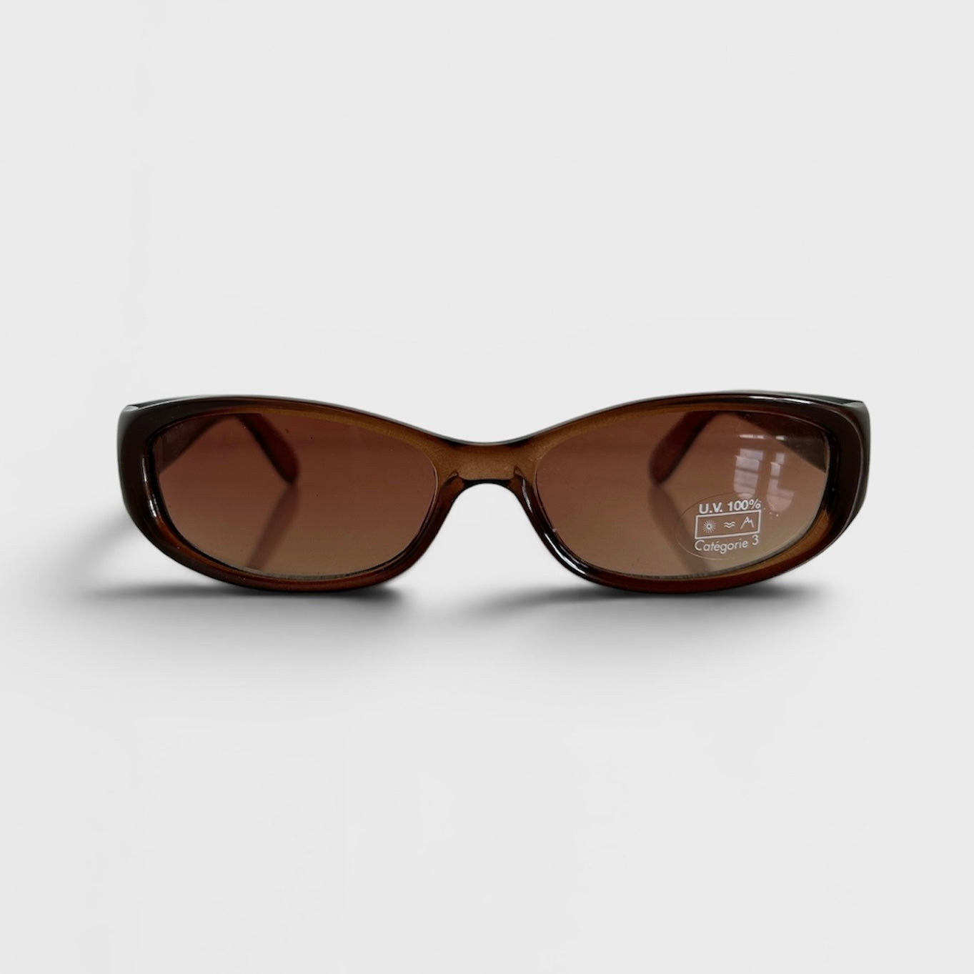 Vintage Brown Oval Sunglasses