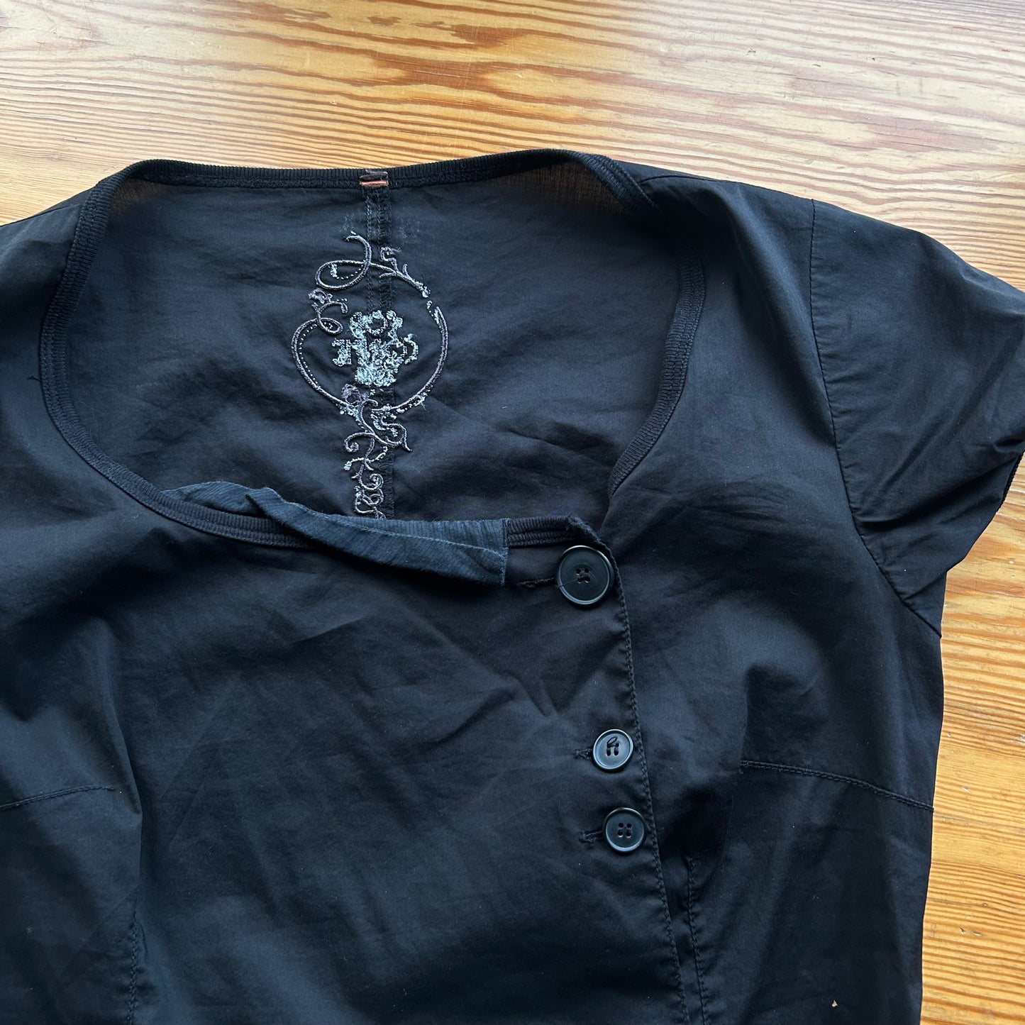 Cop Copine Black Button Blouse - S