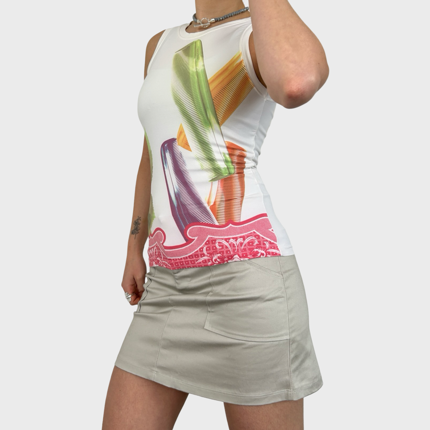 Diesel Graphic Comb Print Tank Top - S