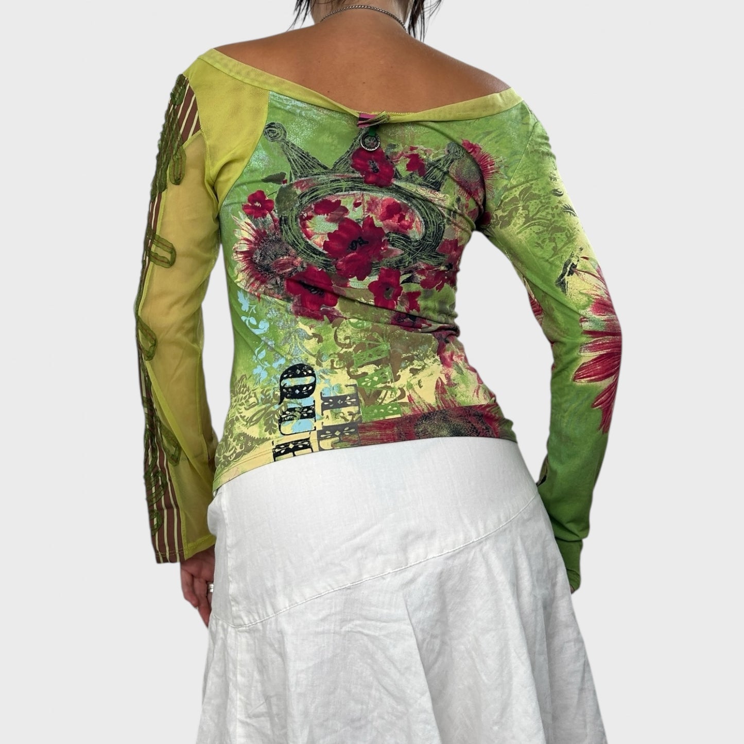 Save The Queen Graphic Print Long Sleeve Top - S