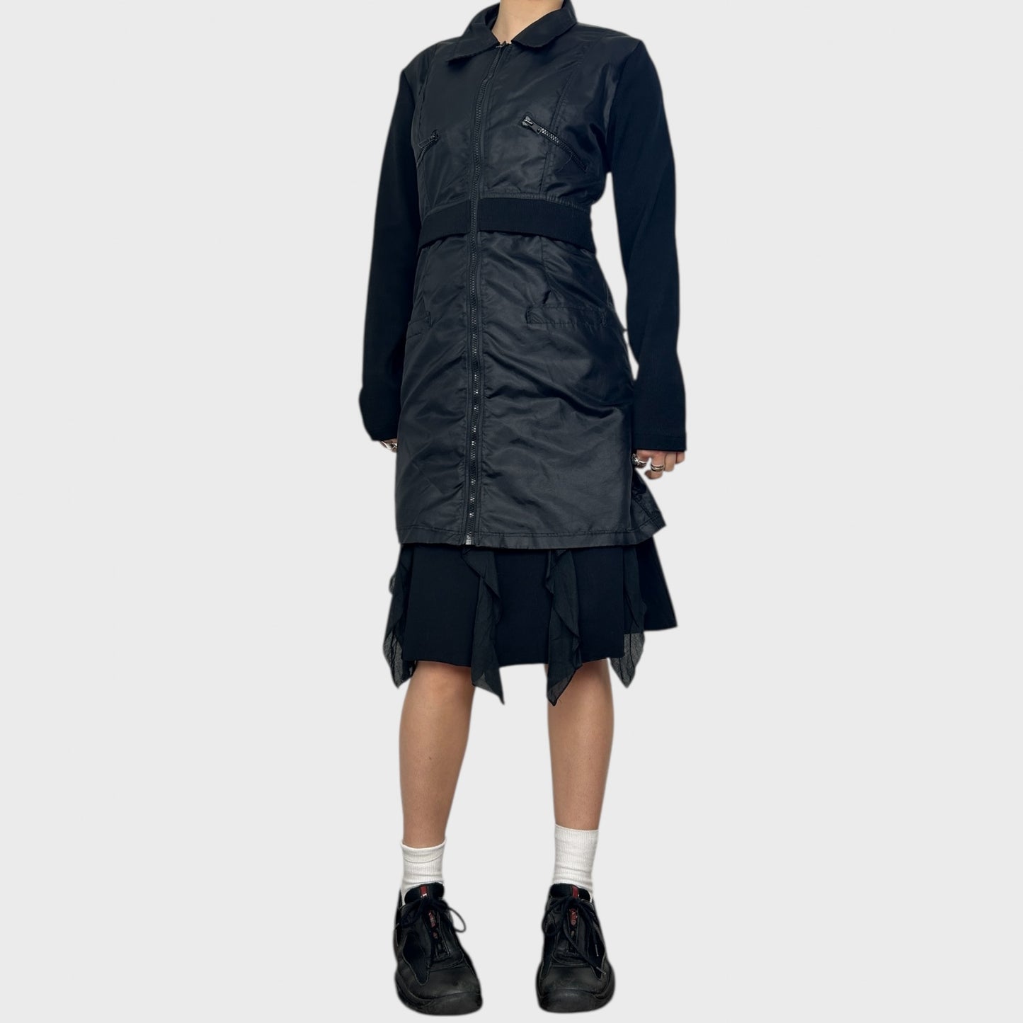 Cop Copine Black Zip Up Jacket - S/M