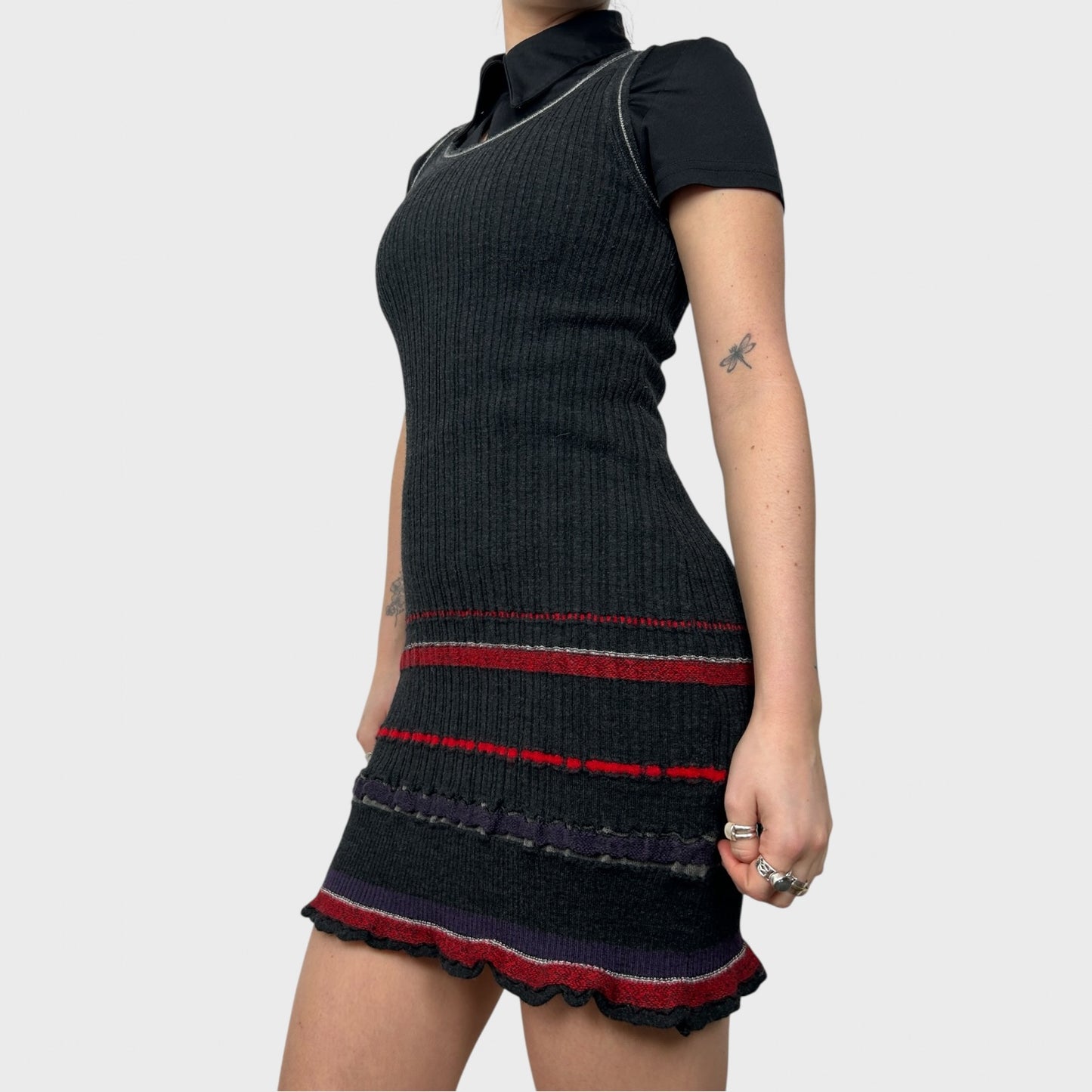 Marithé + François Girbaud Knit Stretch Mini Dress - S/M