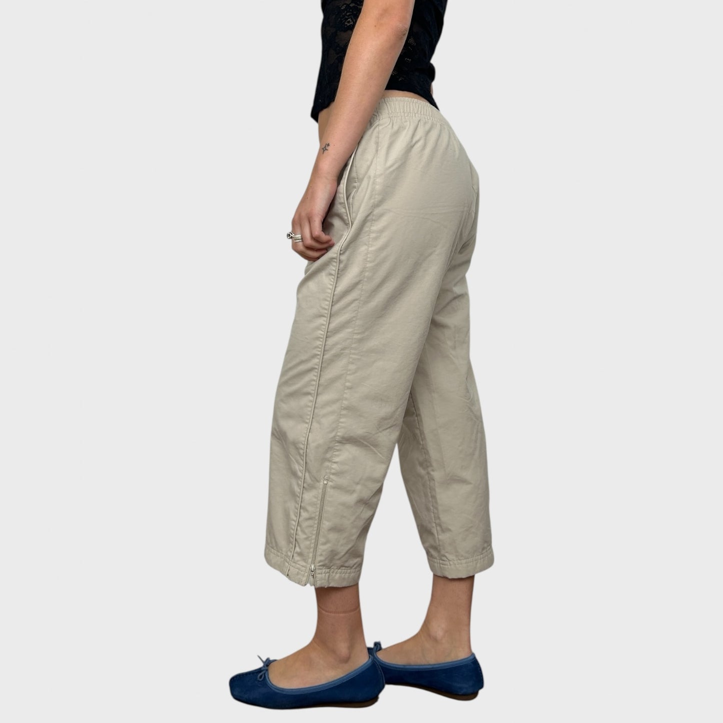 Beige Nike Sporty Capris - M
