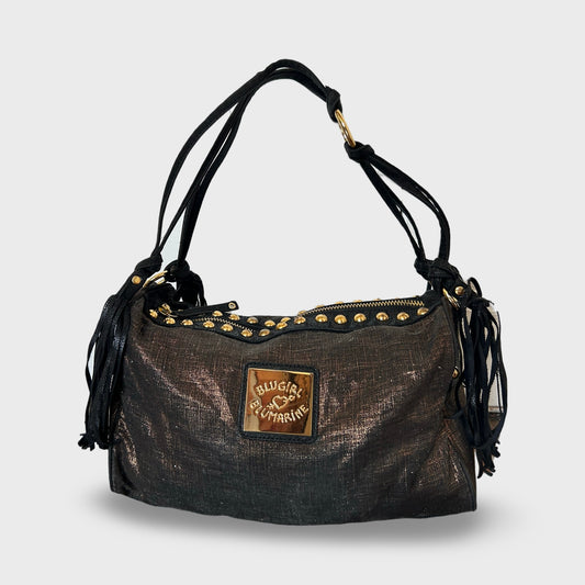Blumarine Brown Gold Shimmer Handbag