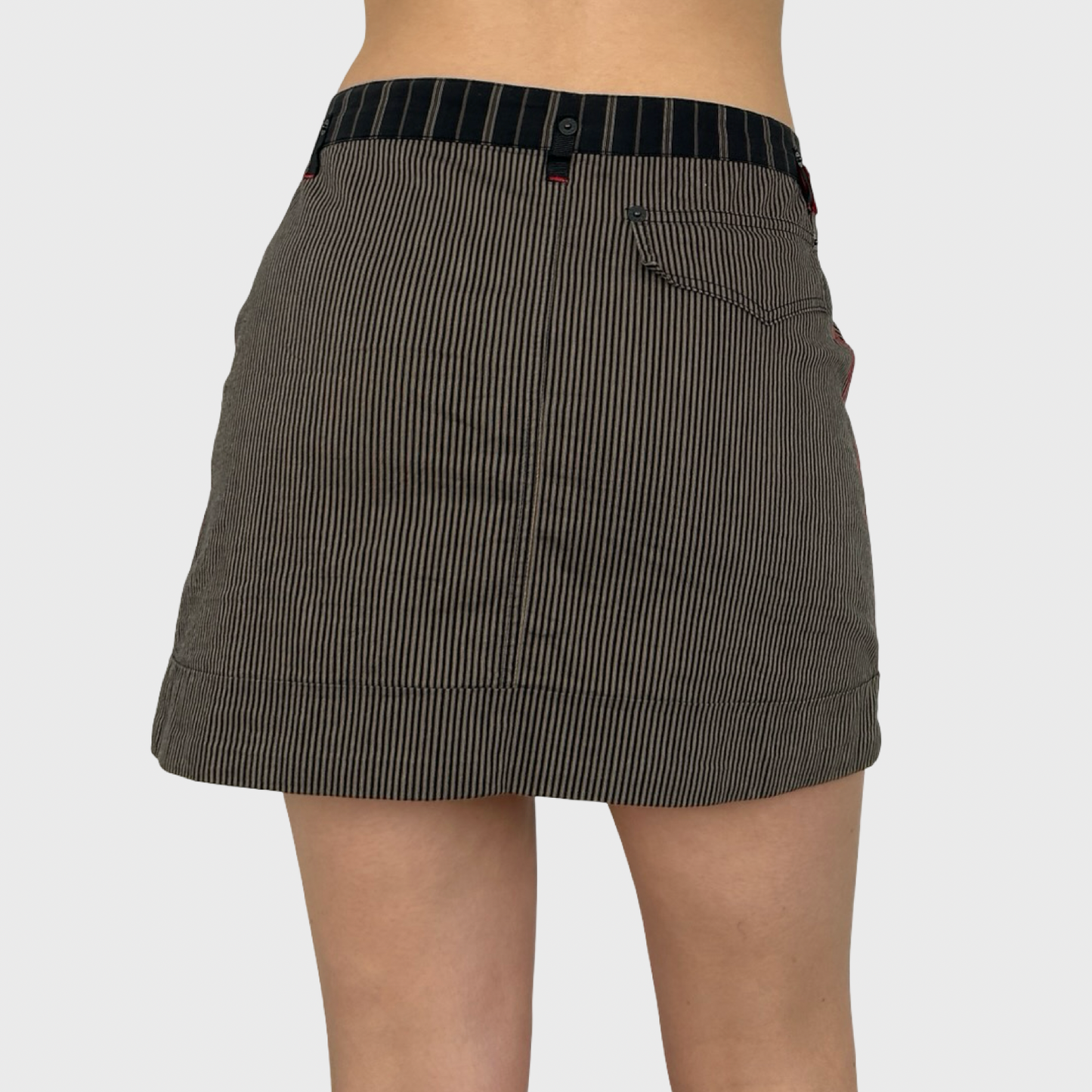 Cop Copine Striped Mini Skirt - S
