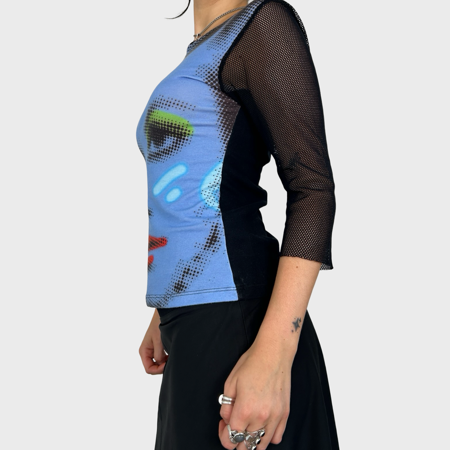 Vintage Graphic Pop Art Print Top - M
