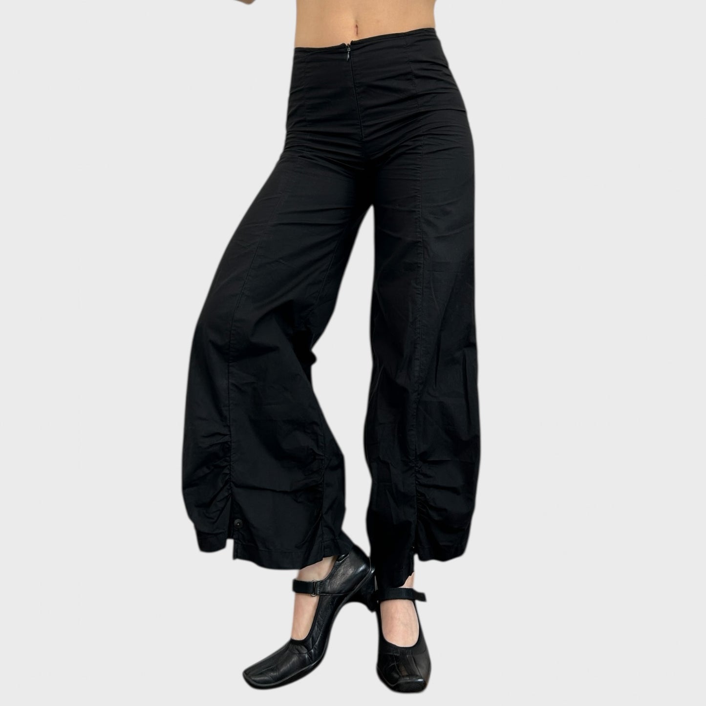 Cop Copine Black Ruched Trousers - S