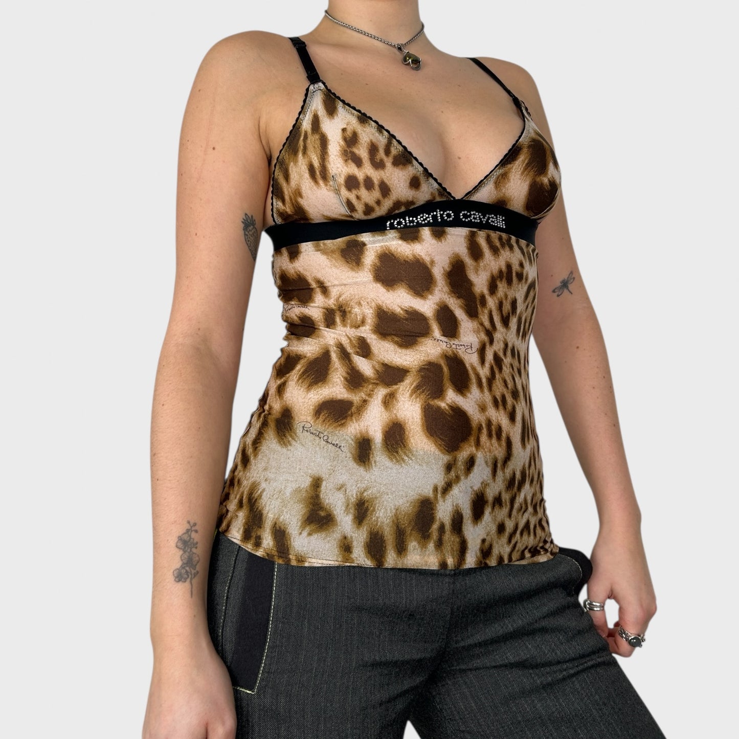Roberto Cavalli Cheetah Print Cami - XS/S