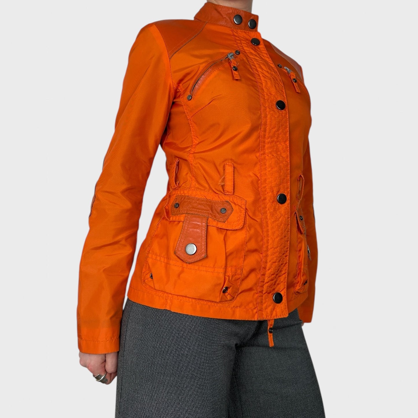 Roberto Cavalli Orange Zip Up Jacket - S