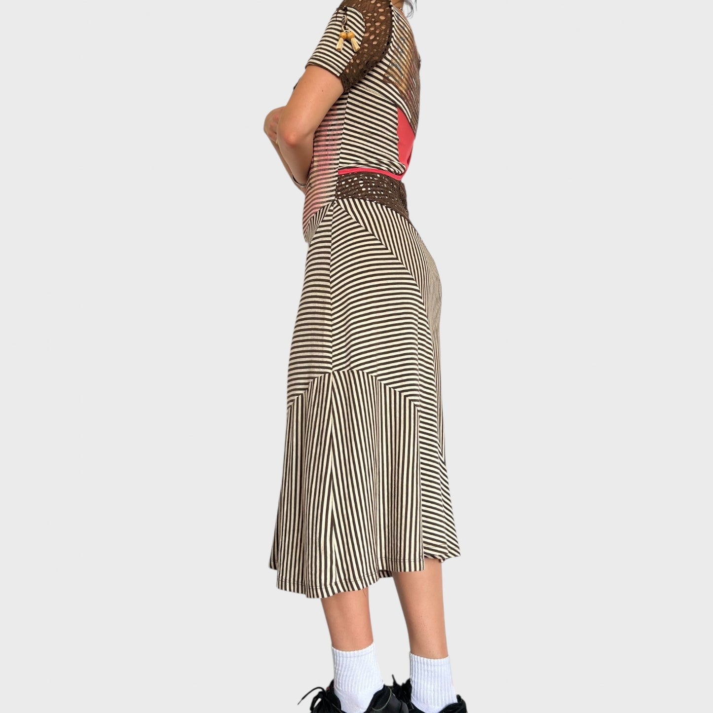 Save the Queen Striped Maxi Dress - Size S-M