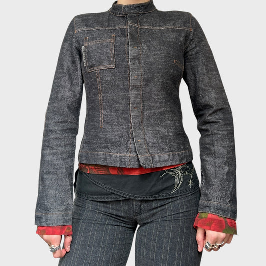 Cop Copine Fitted Denim Button-Up Jacket