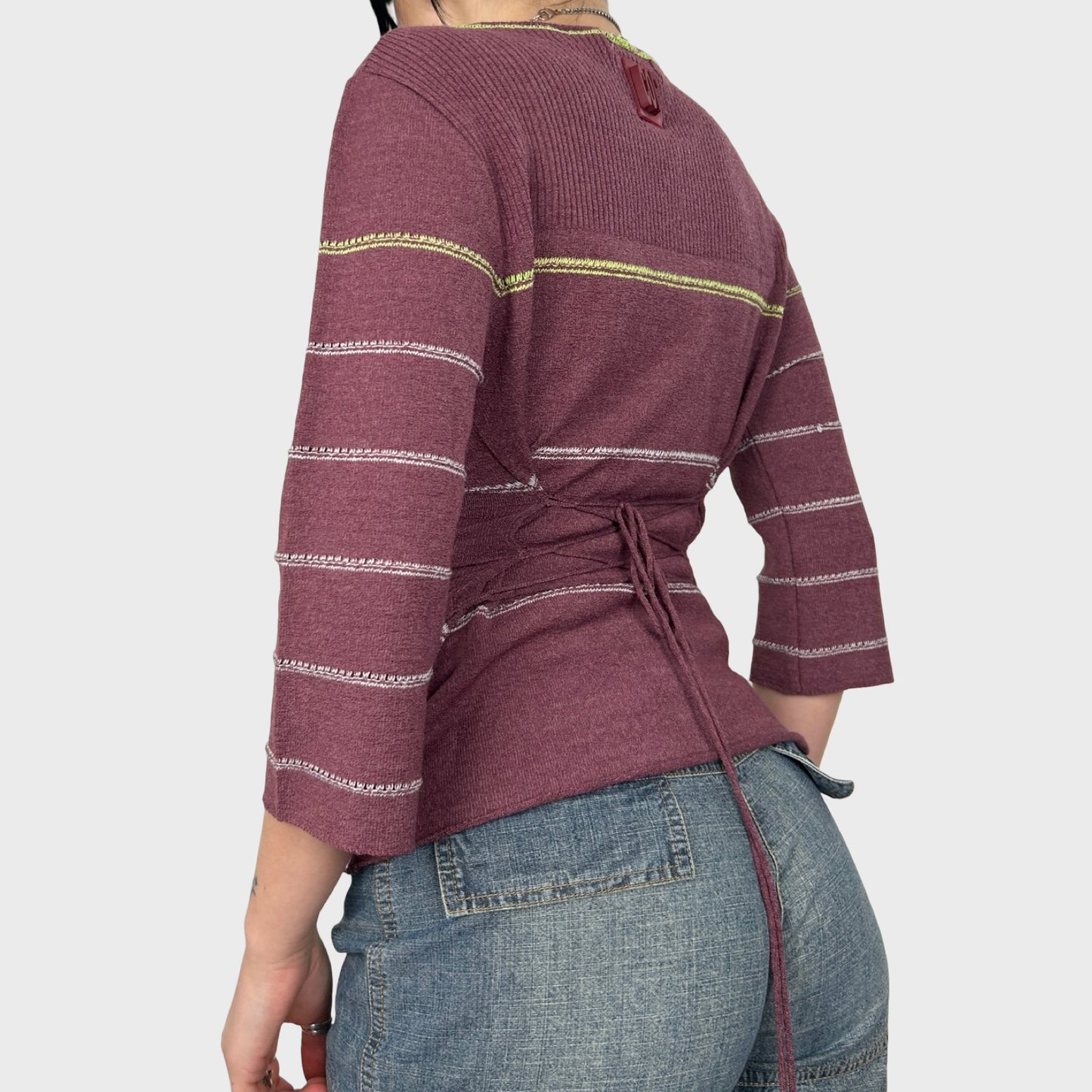 Cop Copine Tie-Up Corseted Jumper - S