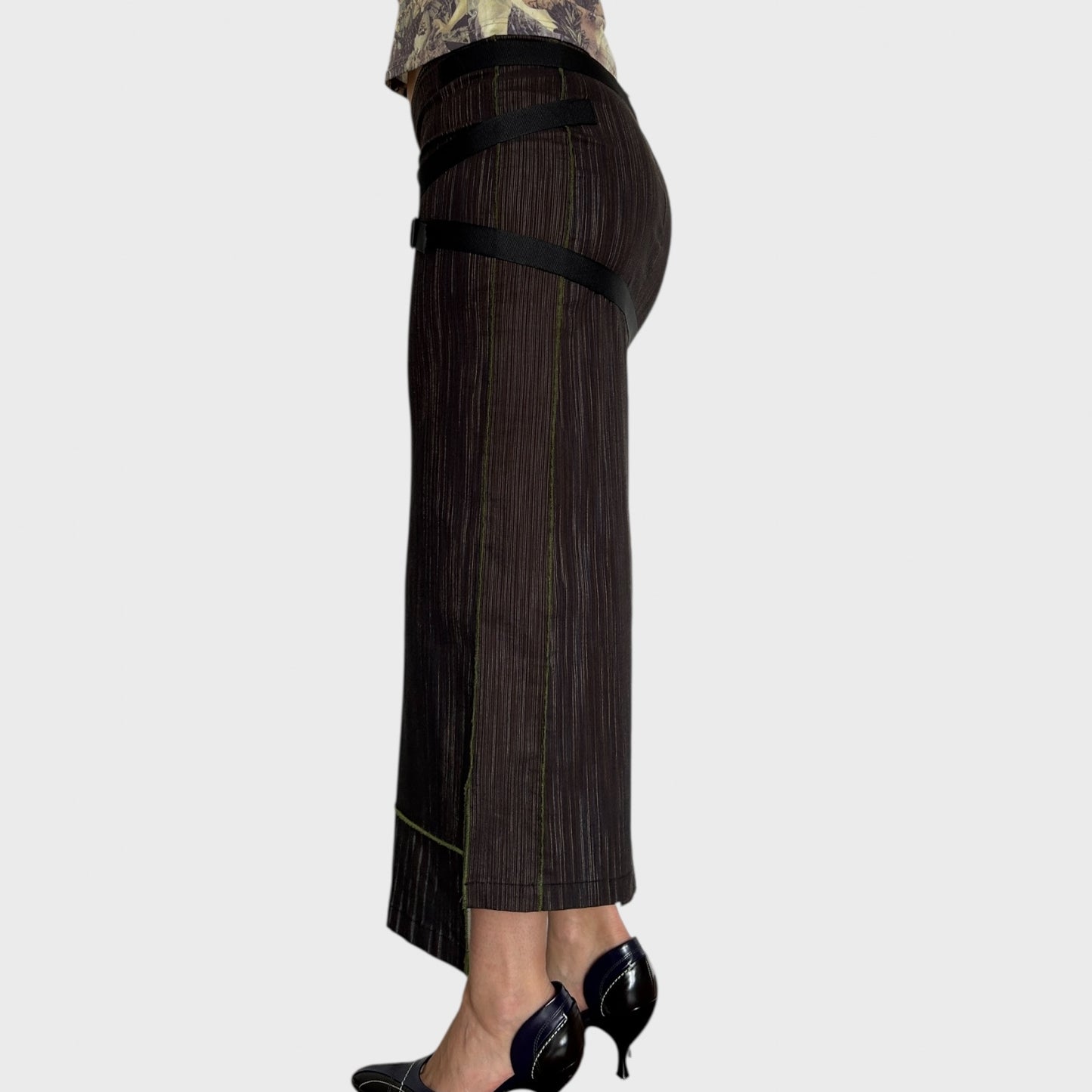 Cop Copine Wraparound Belt Midi Skirt - Size M
