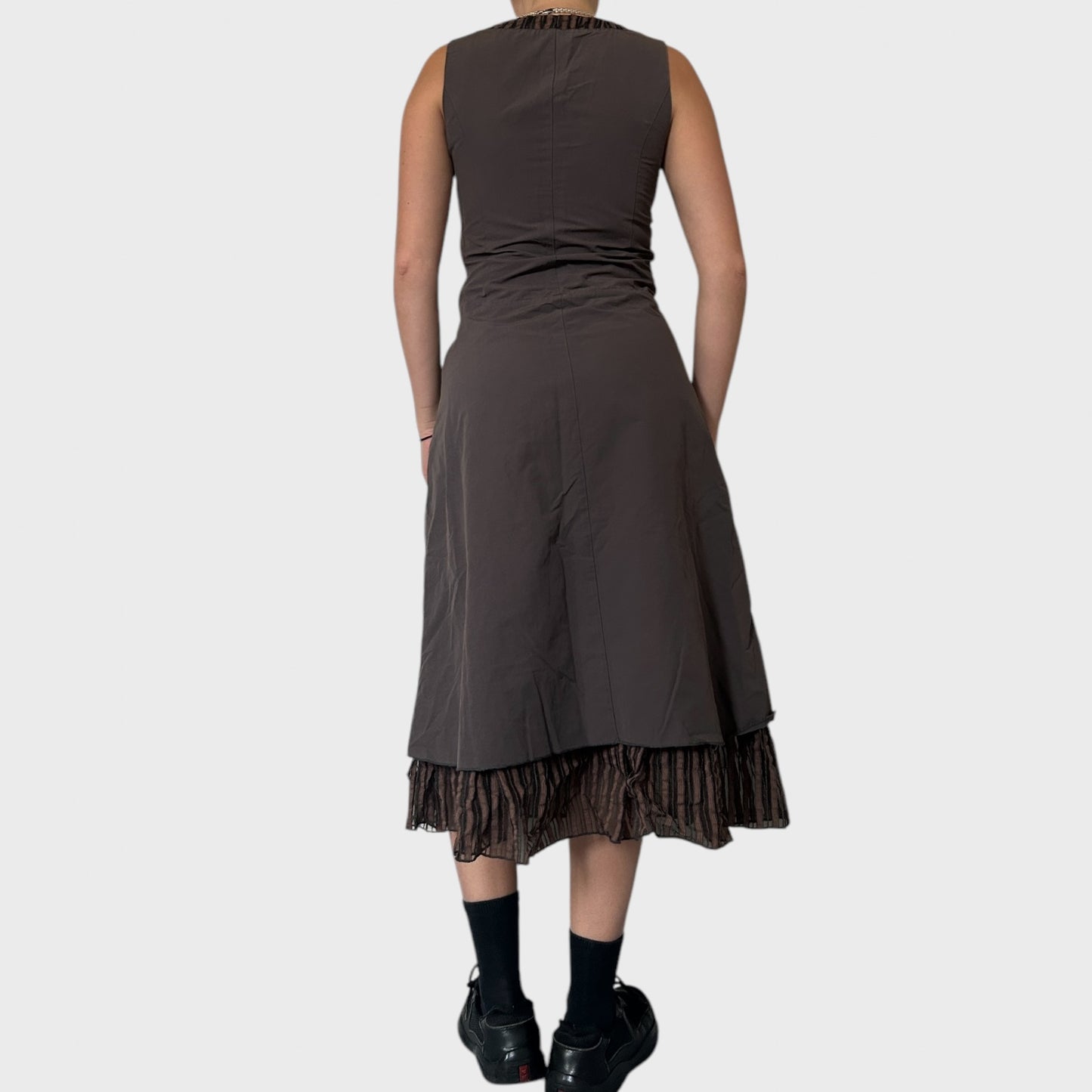 Archival double layered maxi dress