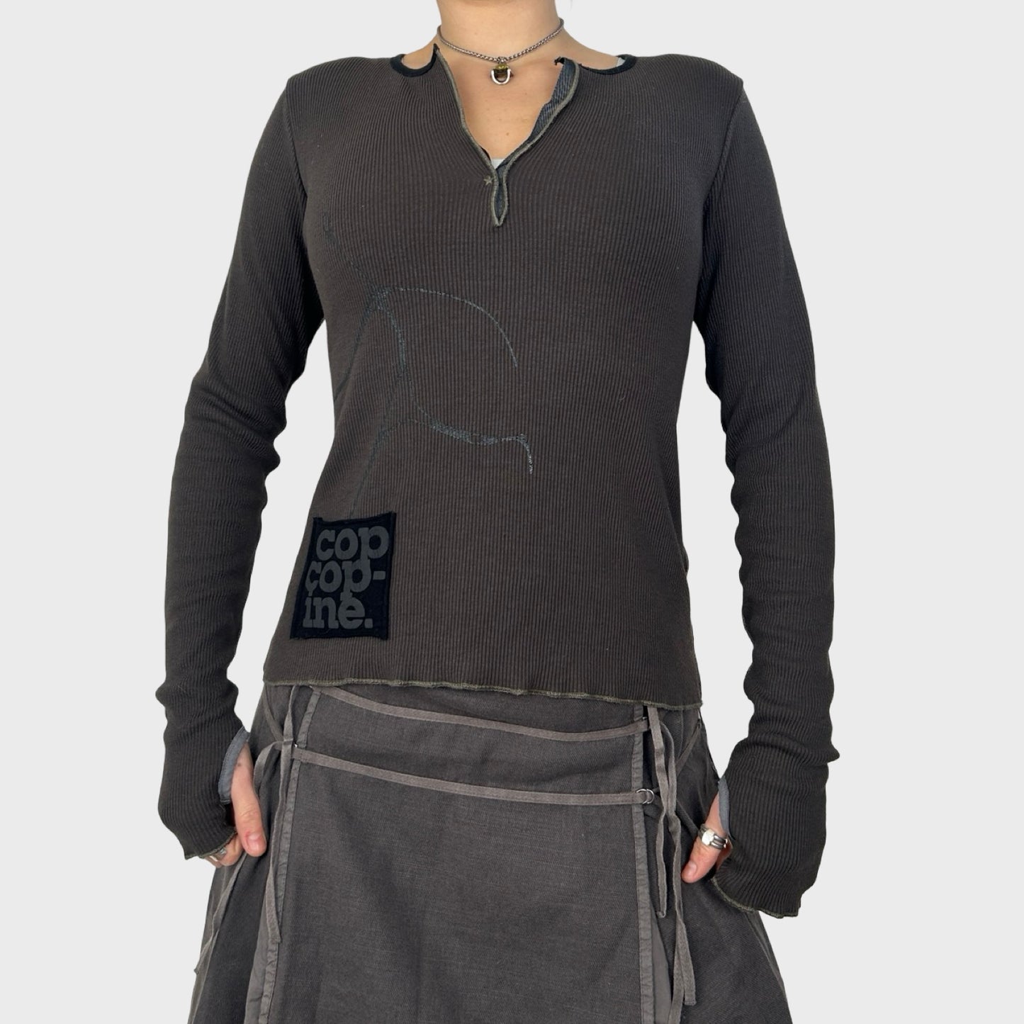 Cop Copine Grunge Long Sleeve with Thumb Holes - M/L
