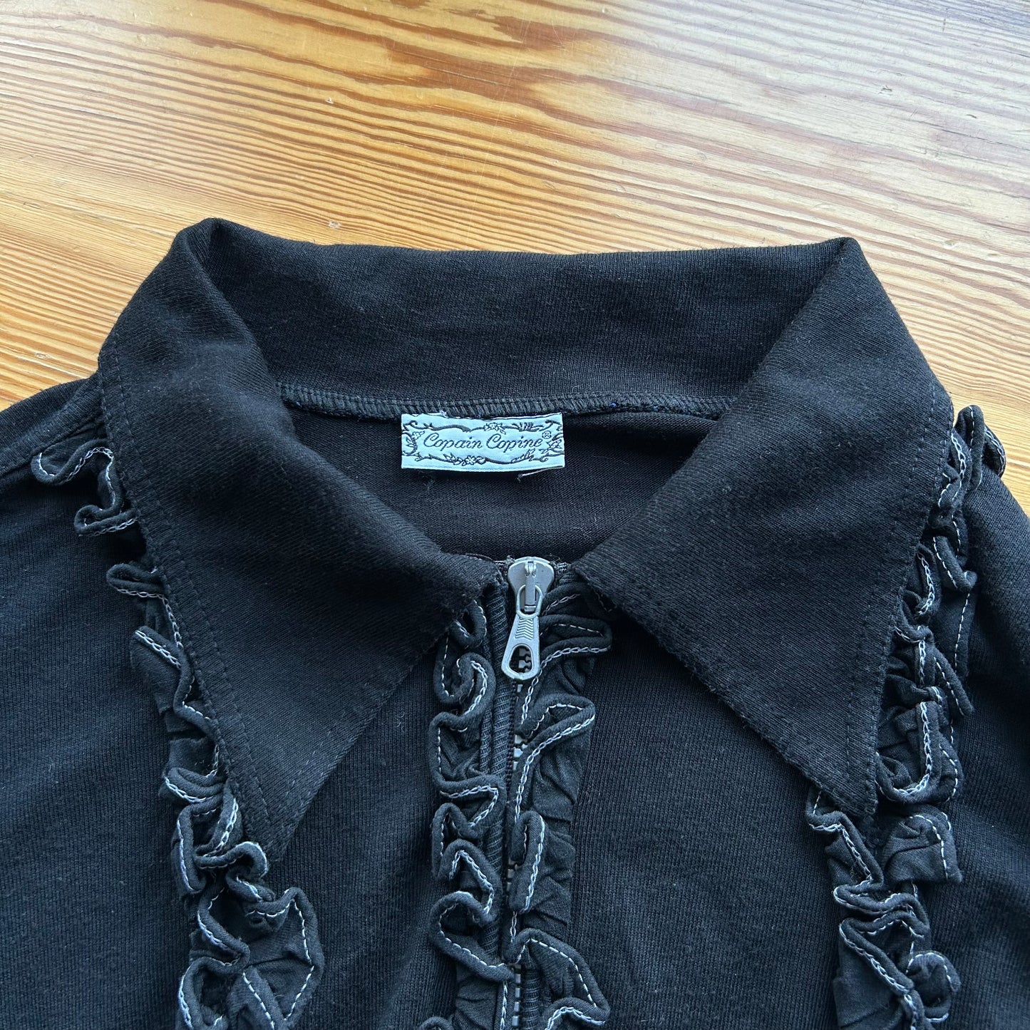 Cop Copine Frilly Zip-Up Top – S/M