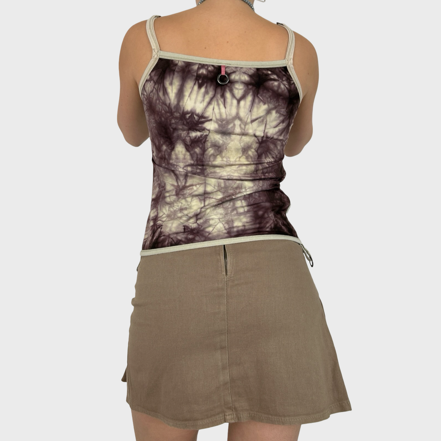 Save The Queen Rose Mesh Overlay Cami - M
