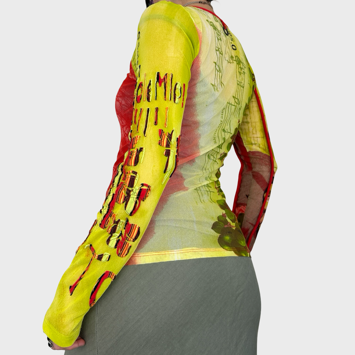 Save The Queen Graphic Mesh Long Sleeve - M/L