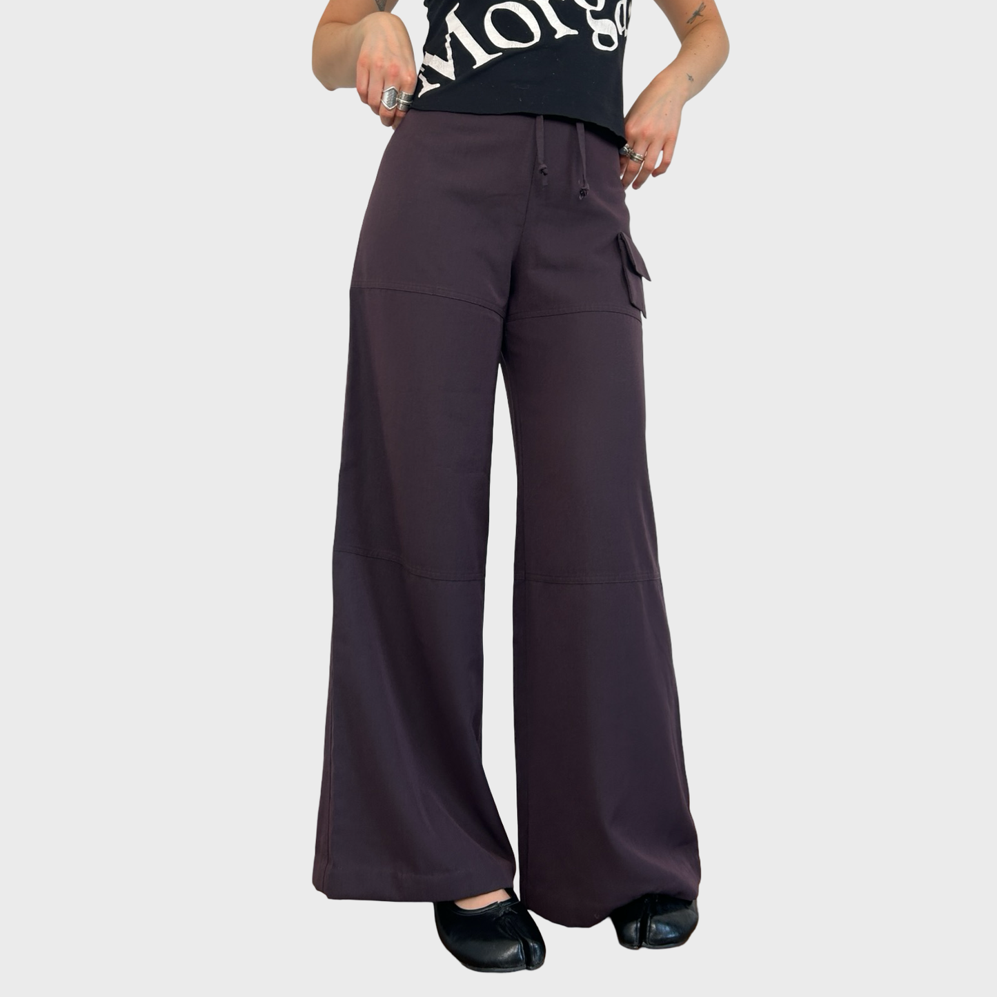 Cop Copine Burgundy Wide Leg Trousers - S