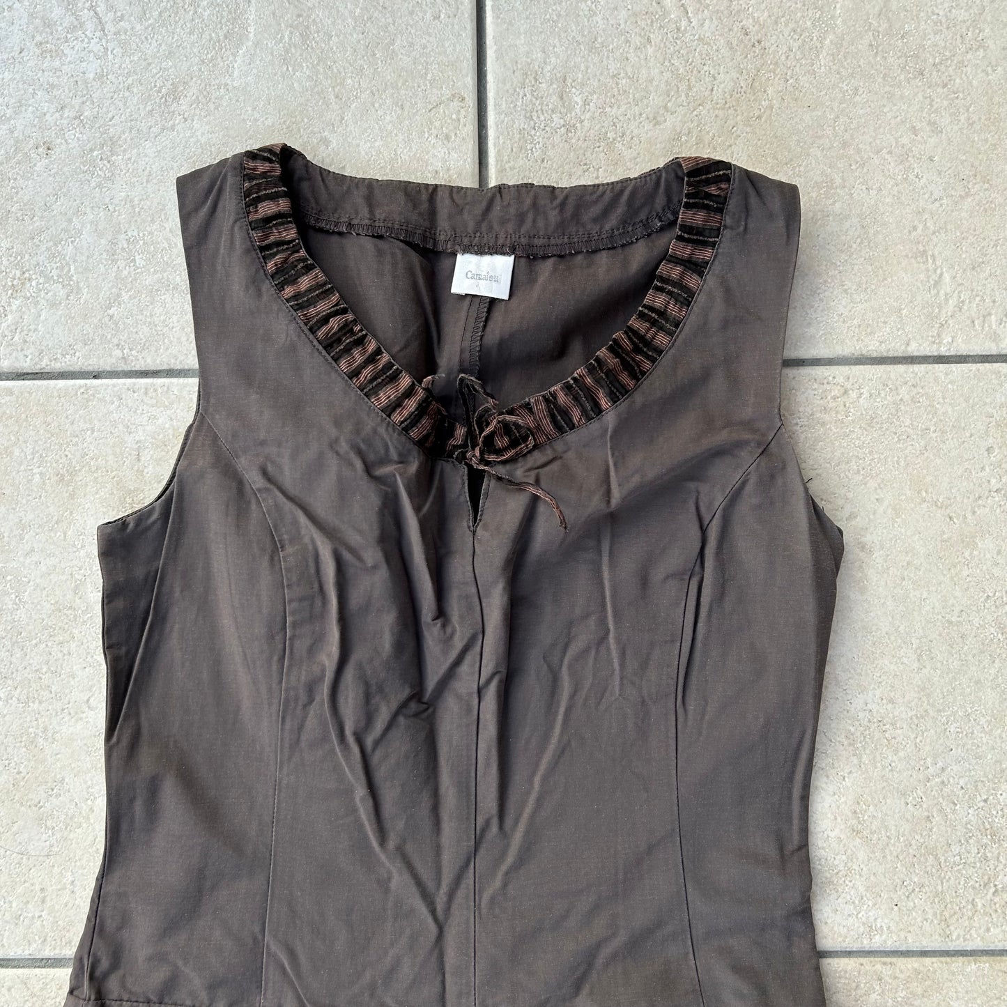 Archival double layered maxi dress