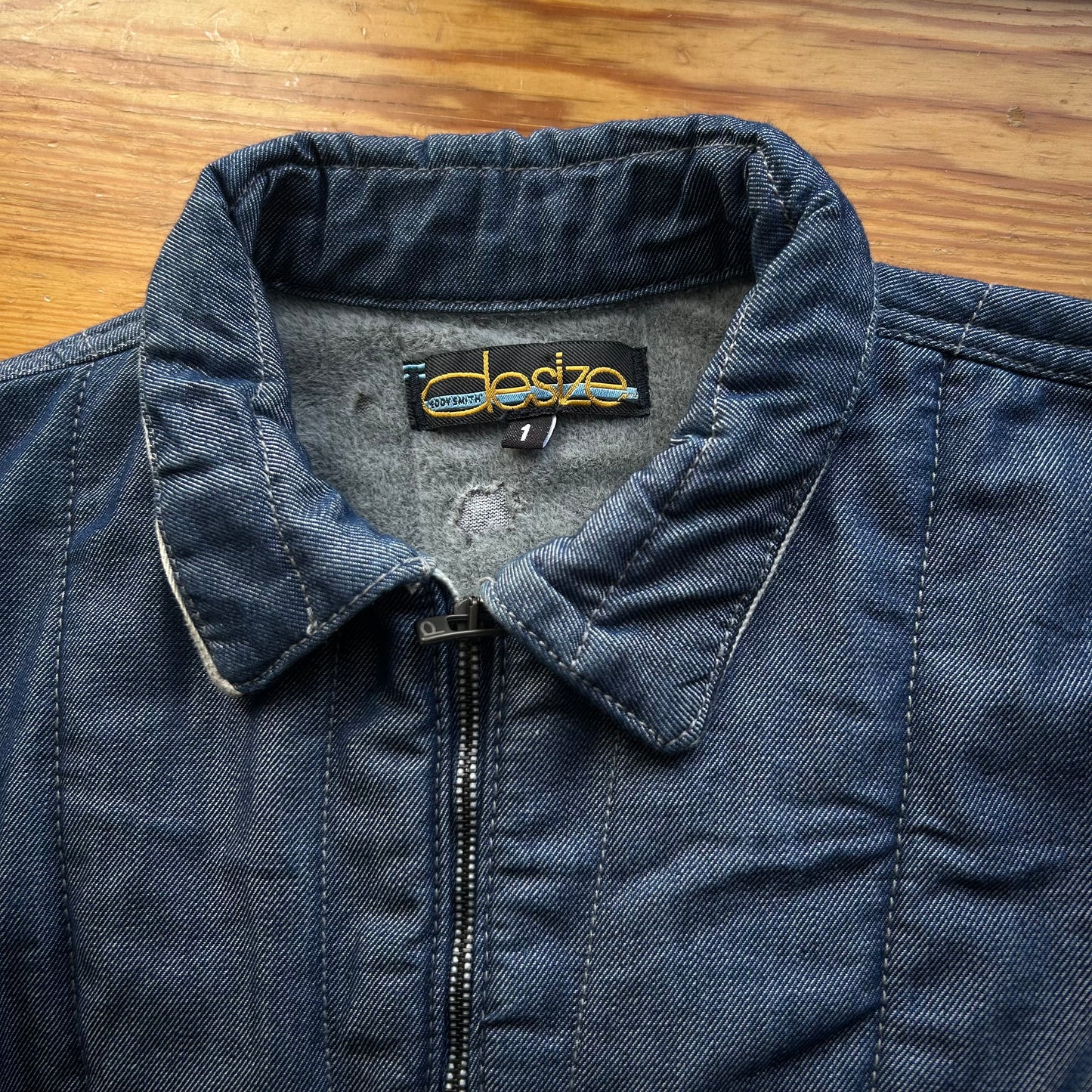 Vintage Denim Zip Up Dress - S