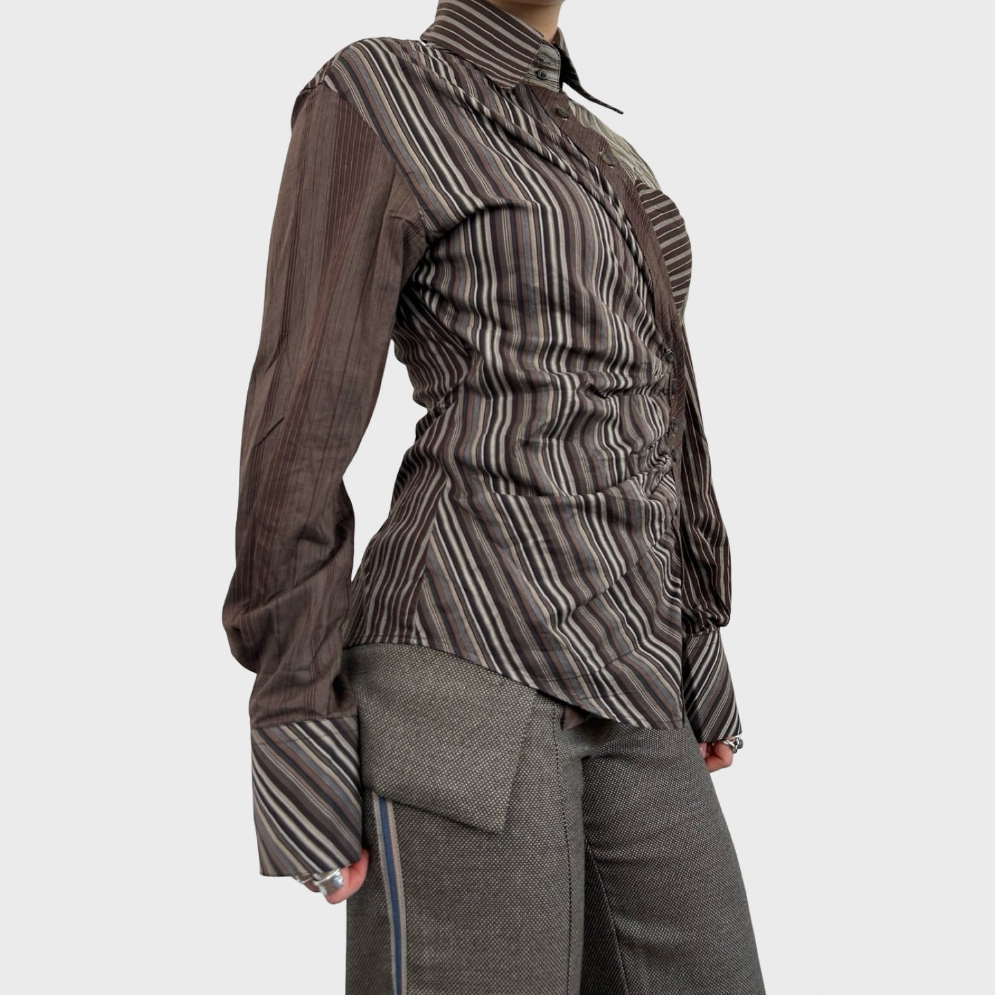 Rare Miss Sixty Asymmetric Button Shirt - S/M