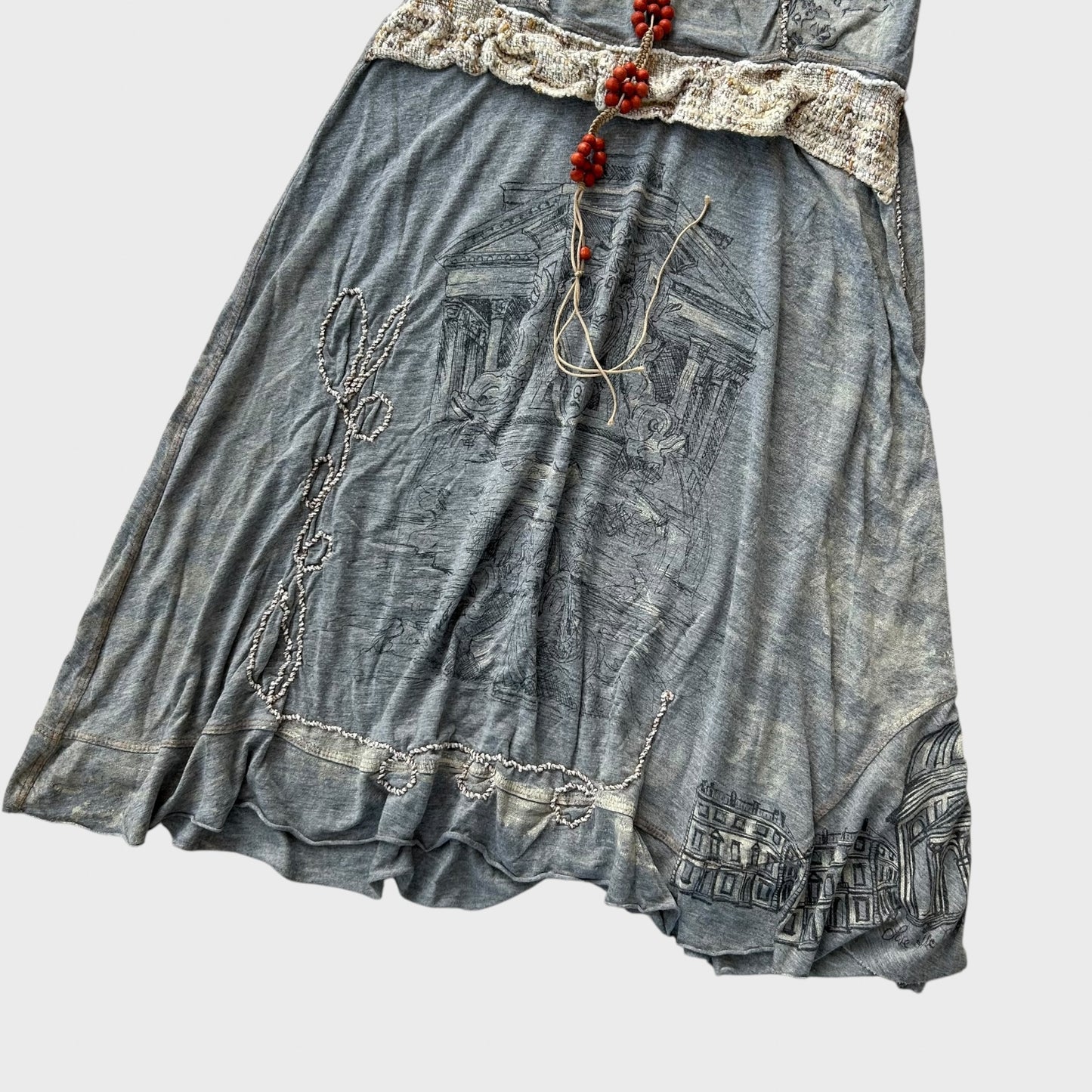 Save the queen embroidered dress
