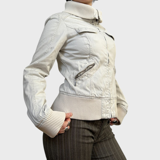 White Zip-Up Jacket