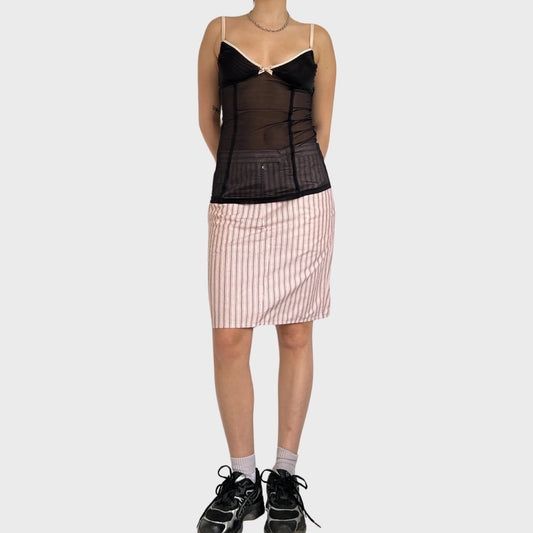 Prada striped midi skirt