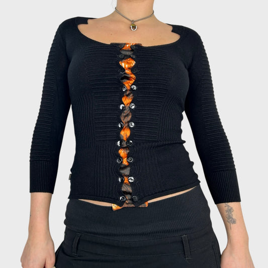 Roberto Cavalli Button Knit Top - XS/S