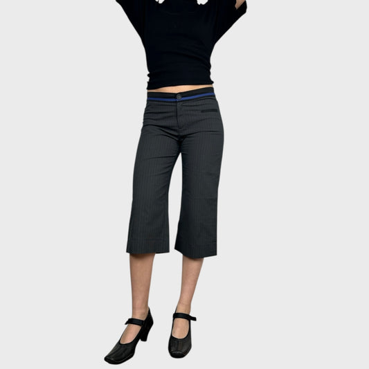 Cop Copine Pinstripe Capri Trousers - M