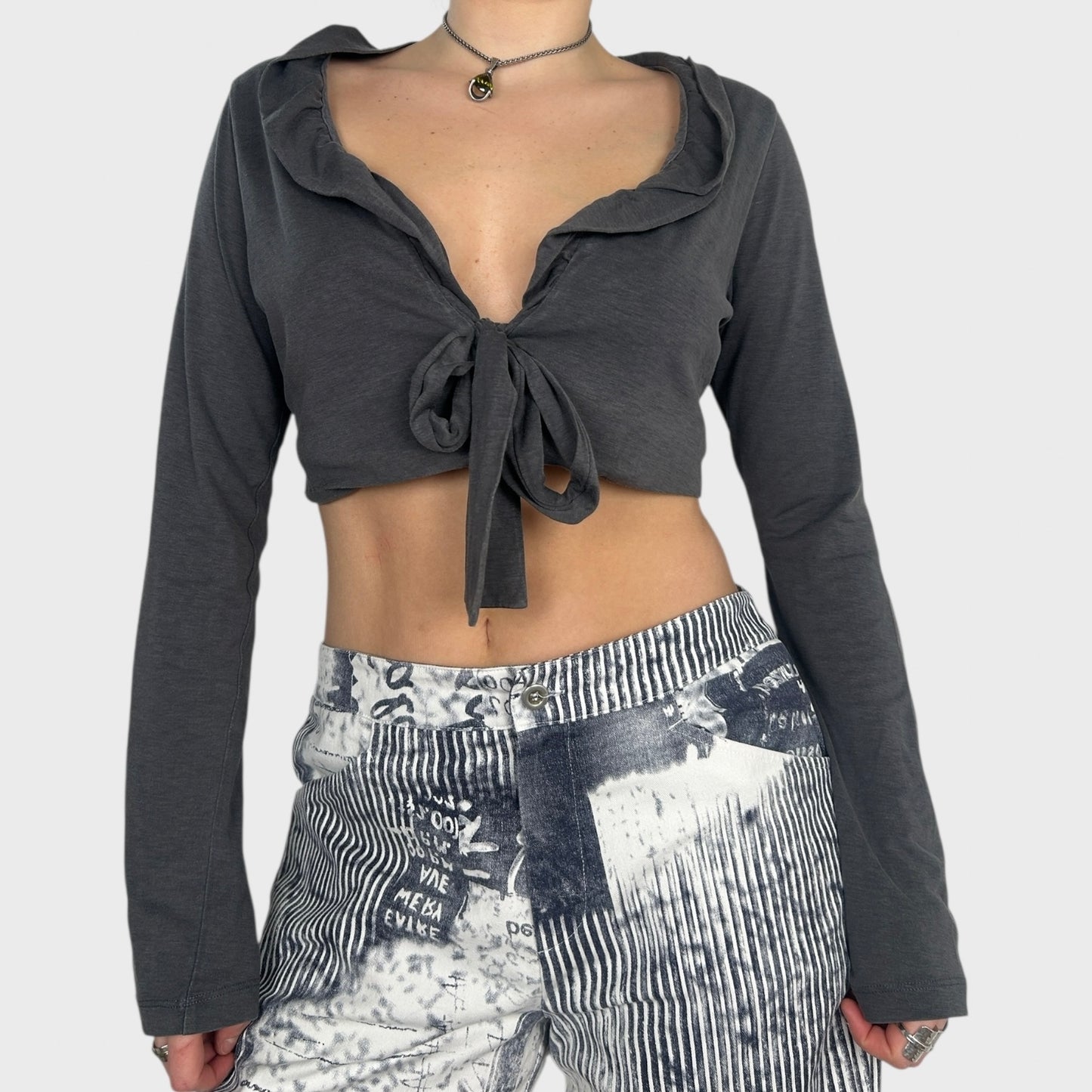 Cop Copine Grey Bolero Cardigan - M